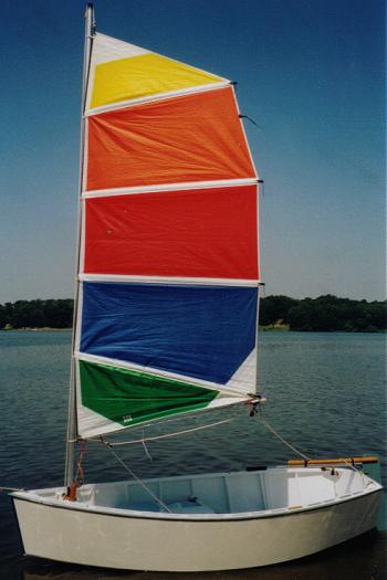 A colorful sail on a Car-Topper 9